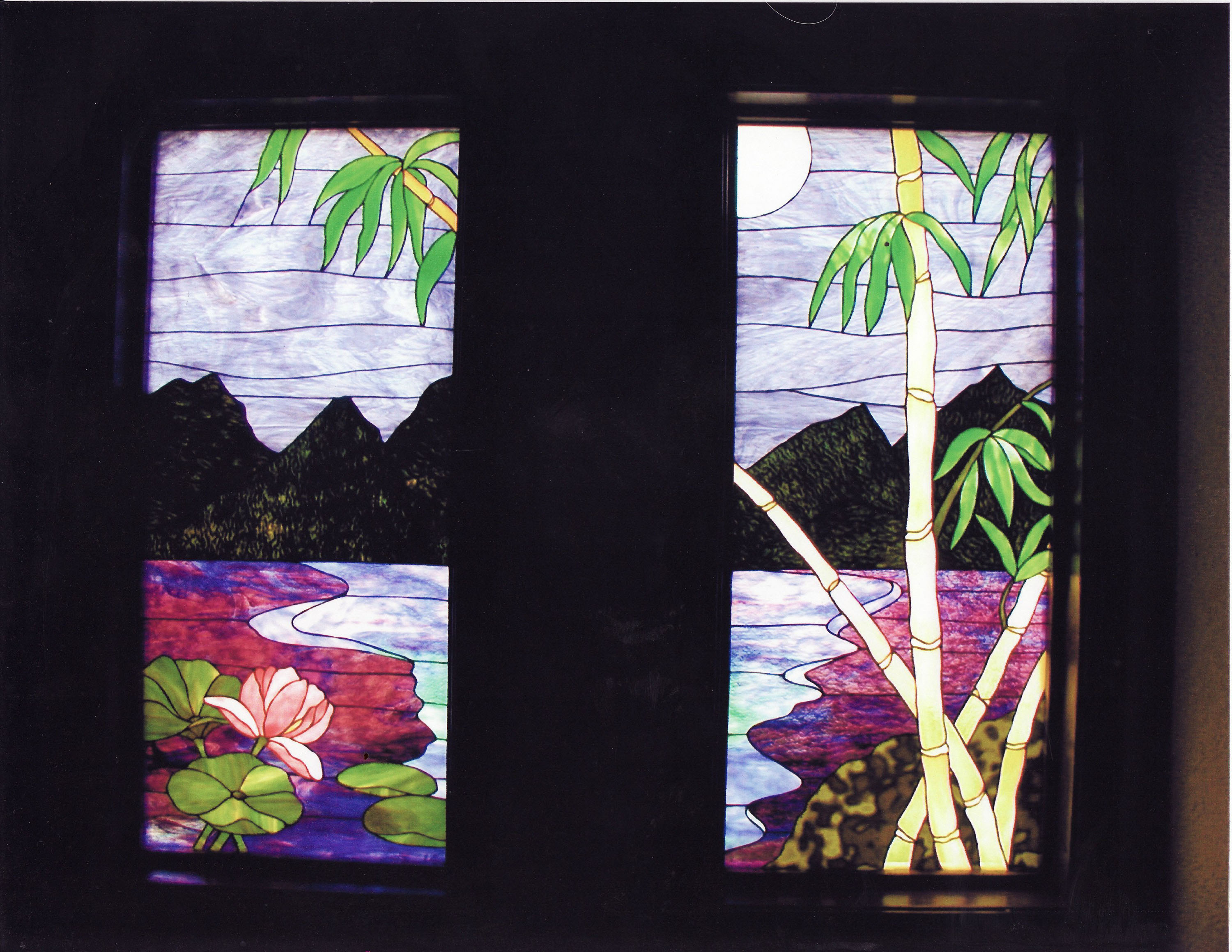 Oriental Scene in Stained Glass