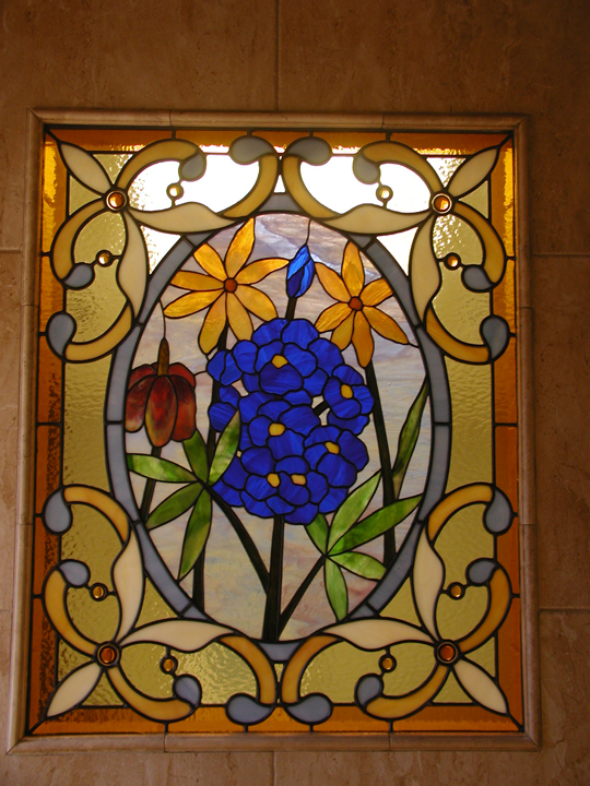 Texas Wild Flower Bathroom Window