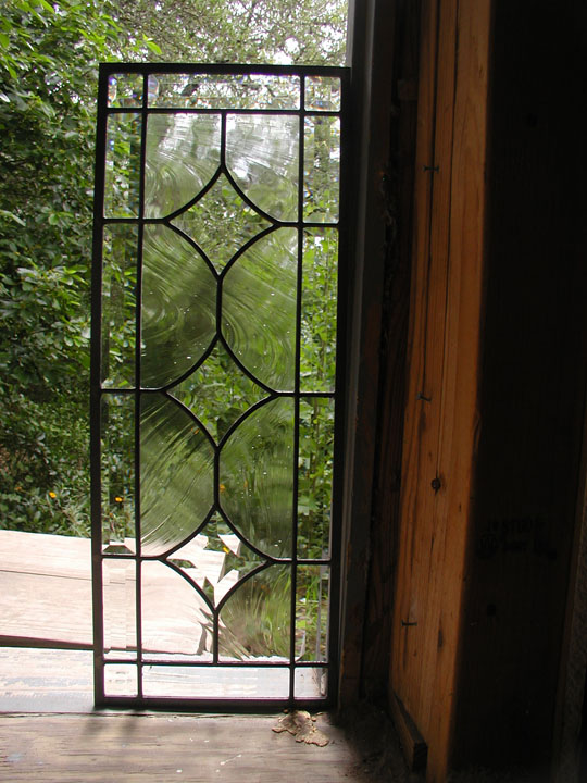 3 Star leaded glass panel with beveled border