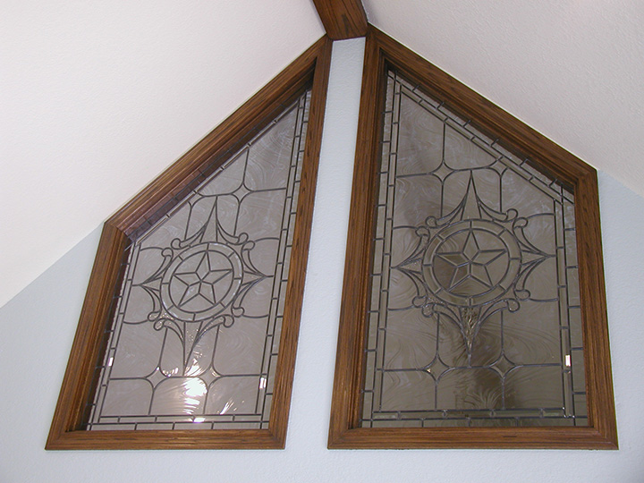 Castle Leaded Glass Texas Star Peak Windows