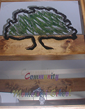 Montessori School Carved Glass Panels