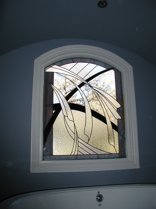 Abstract Bathroom Privacy Window