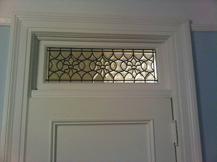 All Custom Beveled Fleur de Lis Transom Window