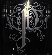 Etched Glass Wedding Table Center Pieces