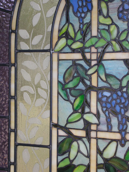 Wisteria with Etched Glass Border